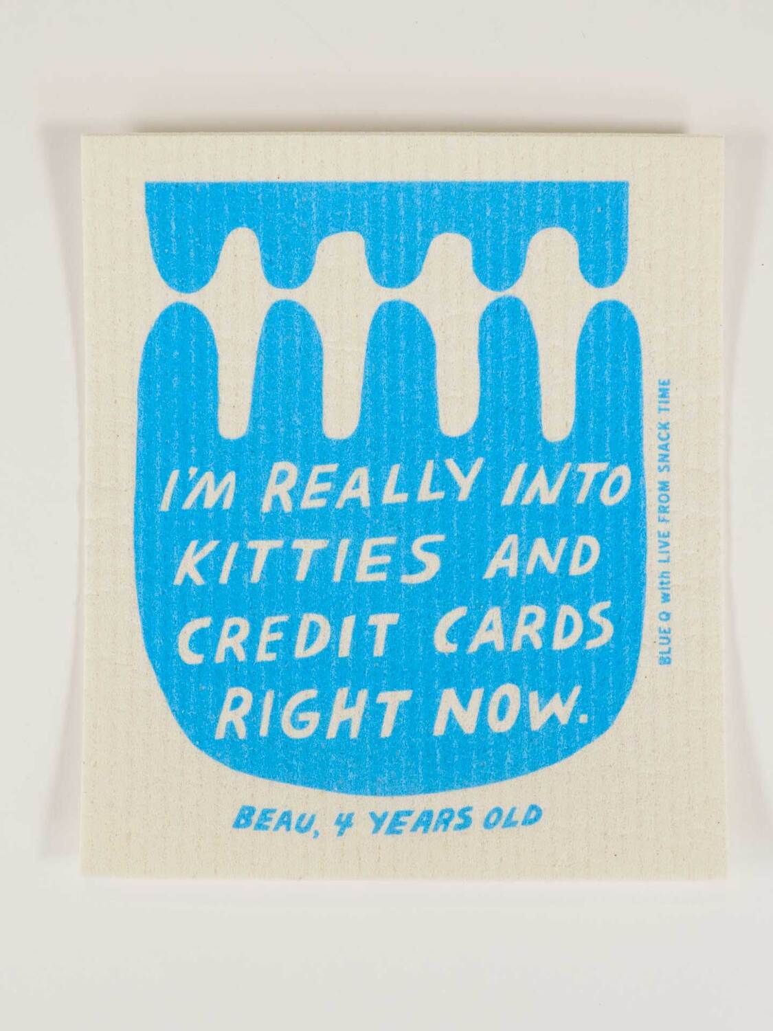 I'm Really Into Kitties And Credit Cards Right Now Swedish Dishcloth