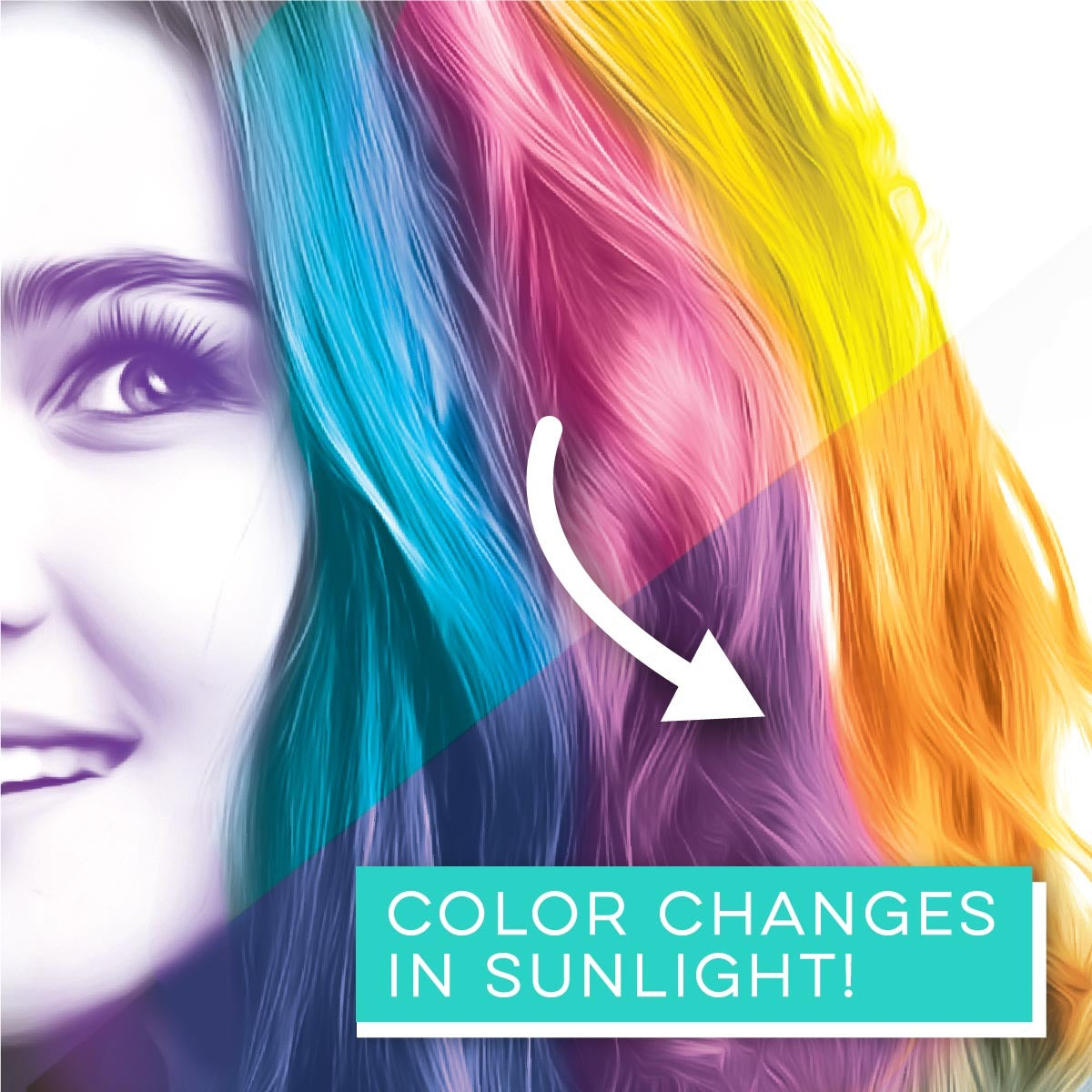Sparkle Color Changing Hair Chalk Set