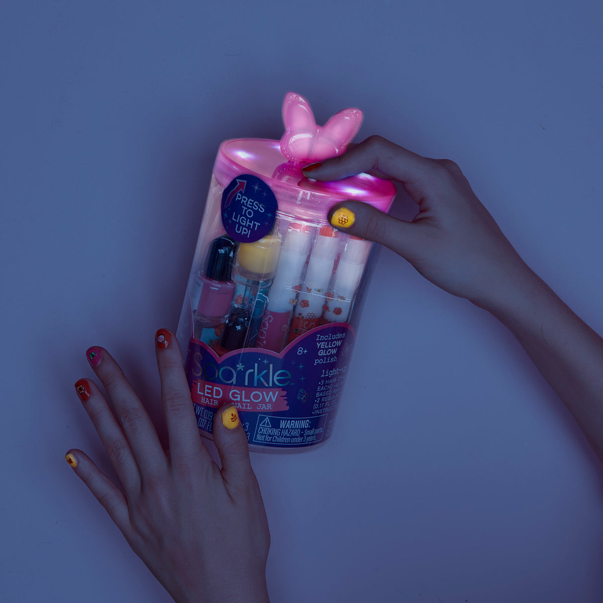 LED GLOW SPA JAR- Pink Butterfly