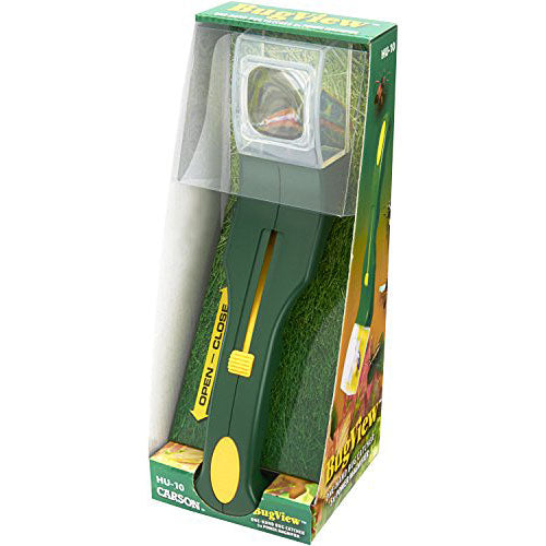 Carson BugView HU-10 – Attrape-Insectes + Loupe 5x Ultra-Claire, Outil Éducatif Enfant & Adulte Pour Observer Araignées, Abeilles Et Plus