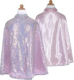 Silver Sequins Reversible Cape (Size 5-6)