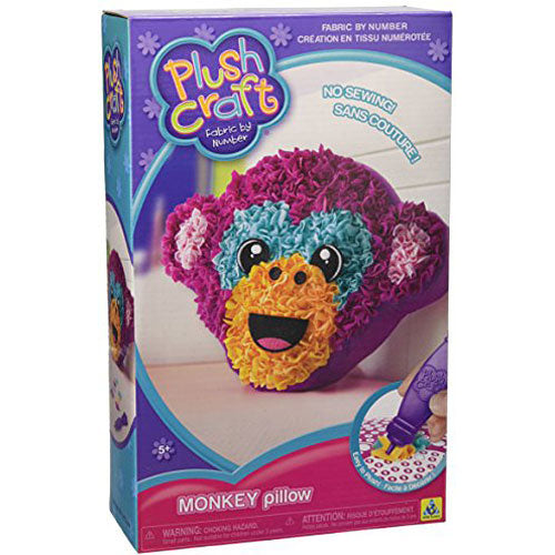 The Orb Factory Plushcraft Monkey Pillow