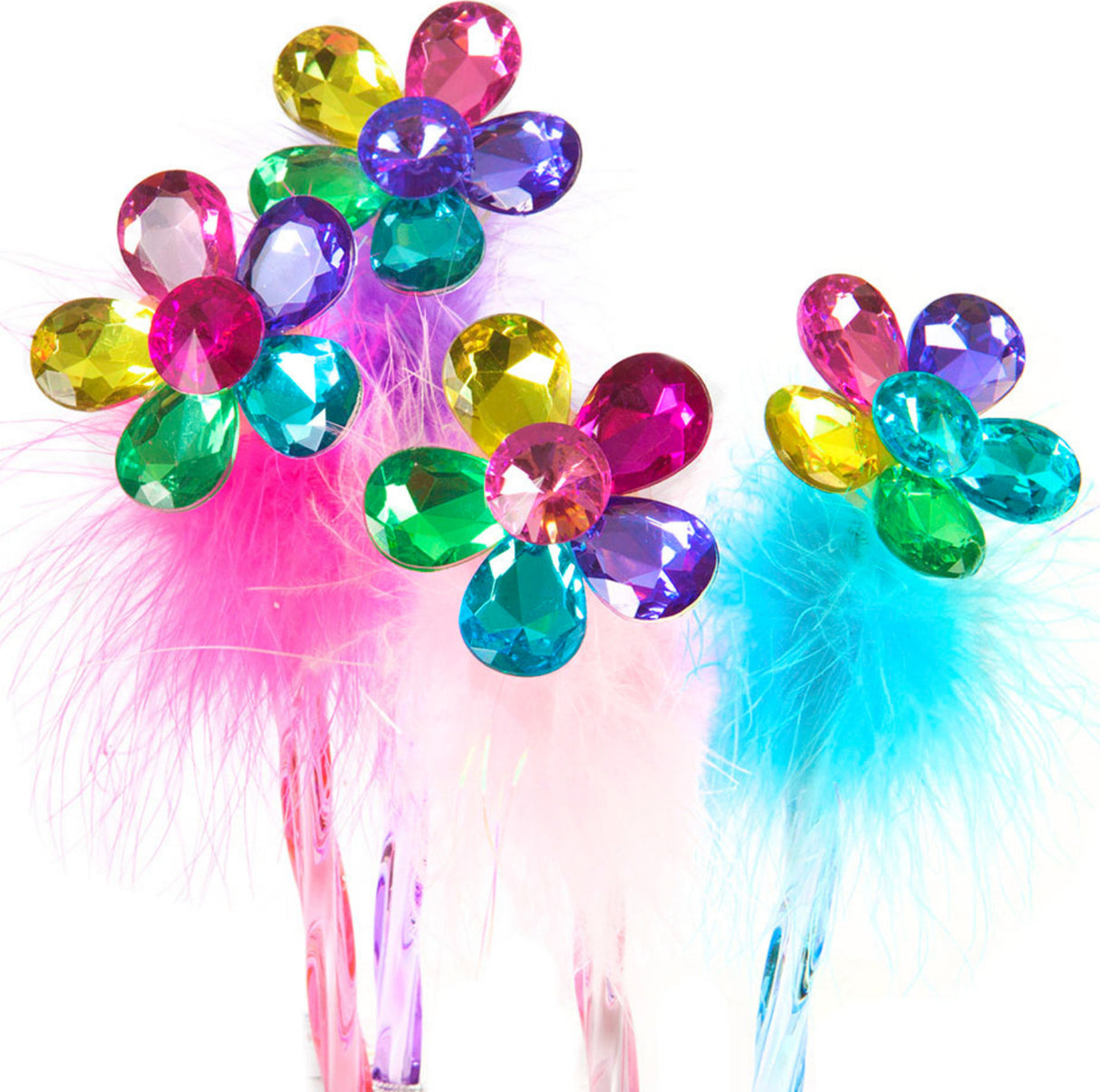 Flower Gem Fluffy Pens (Assorted Colors- sold separately)