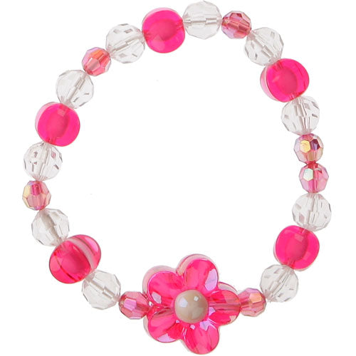 Pink Poppy Flower Bracelet