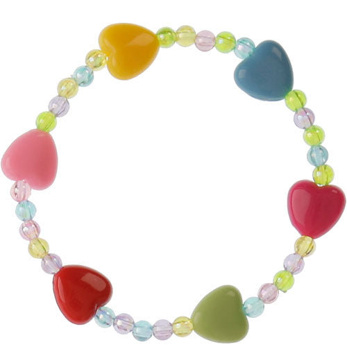 Multi-Colored Heart Bracelet