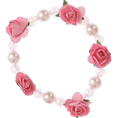 Paper Flower with Pearl AB Bracelet
