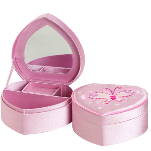 Large Butterfly Jewelry Box Pale Pink