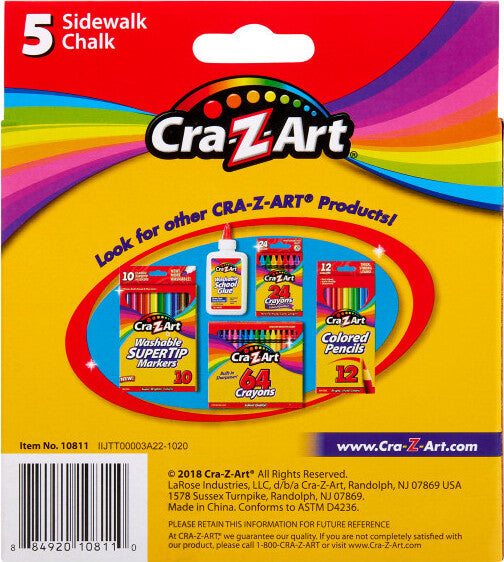 Sidewalk Chalk 5 pcs