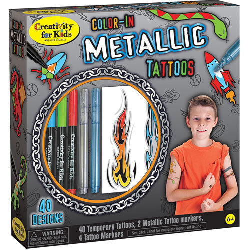 color in metallic tattoos