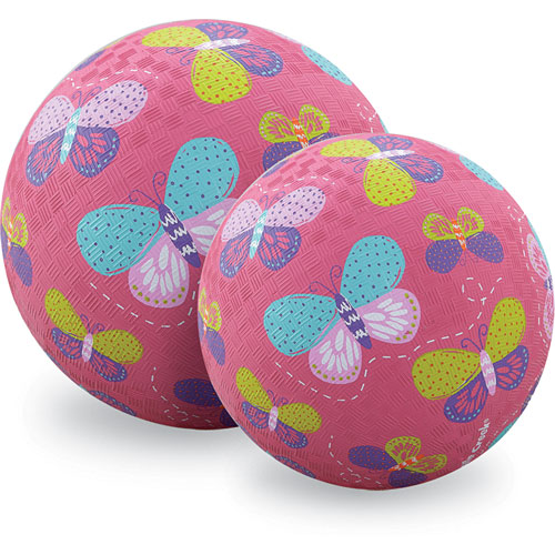 Crocodile Creek Butterflies Pink Playground Ball 7 inches