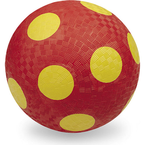 Small Red Ball With Yellow Dots