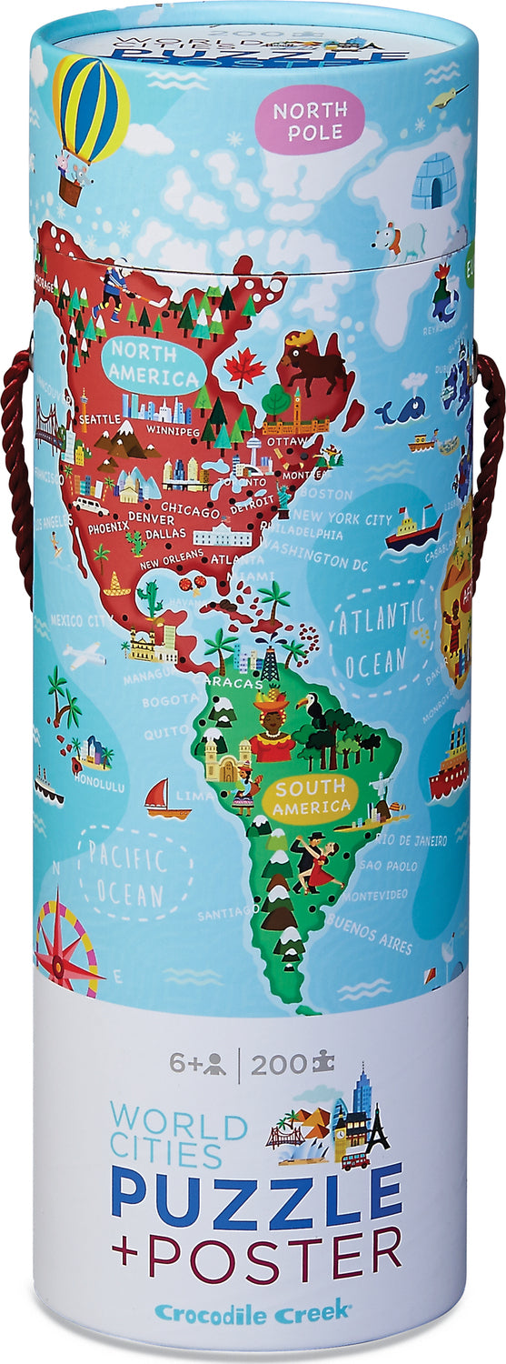 200-pc Puzzle & Poster - World Cities