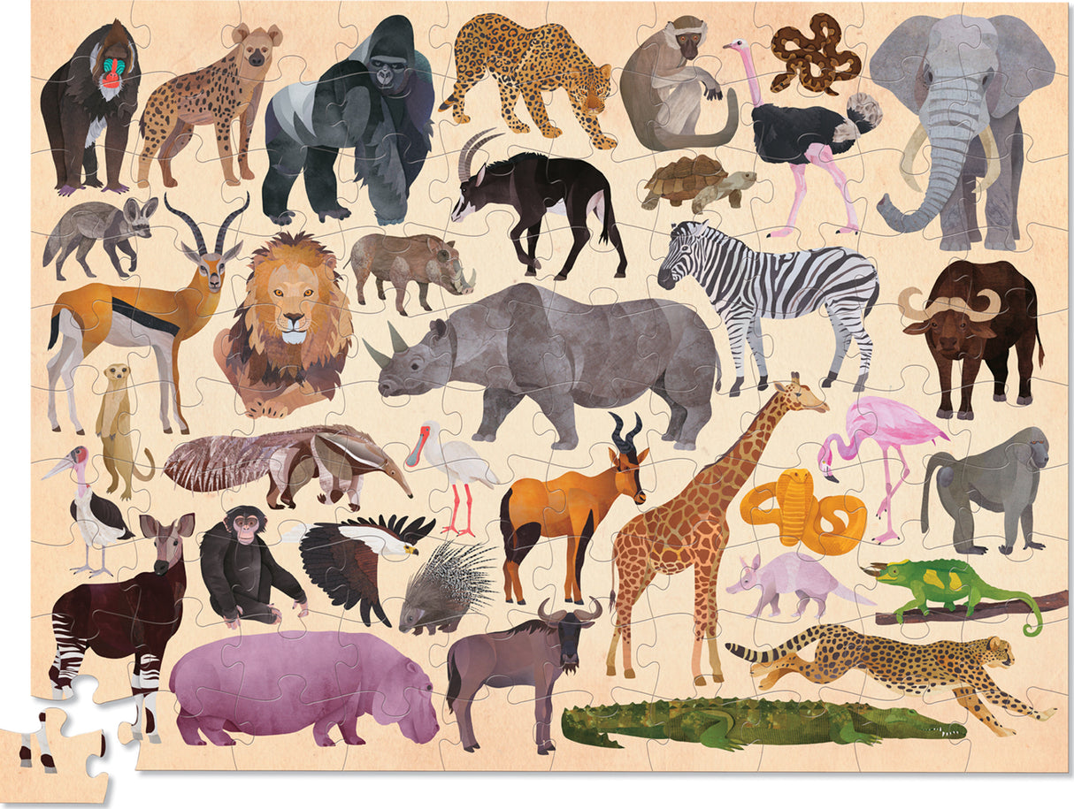 100-pc 36 Puzzle - Wild Animals