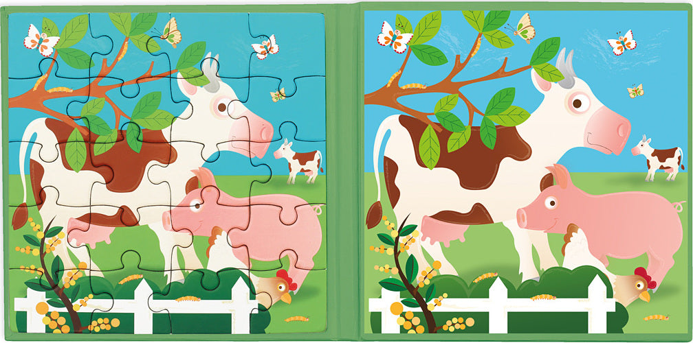 Magnetic Puzzle Book Farm