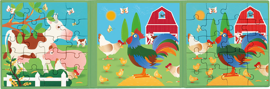 Magnetic Puzzle Book Farm