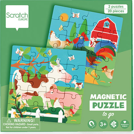 Magnetic Puzzle Book Farm