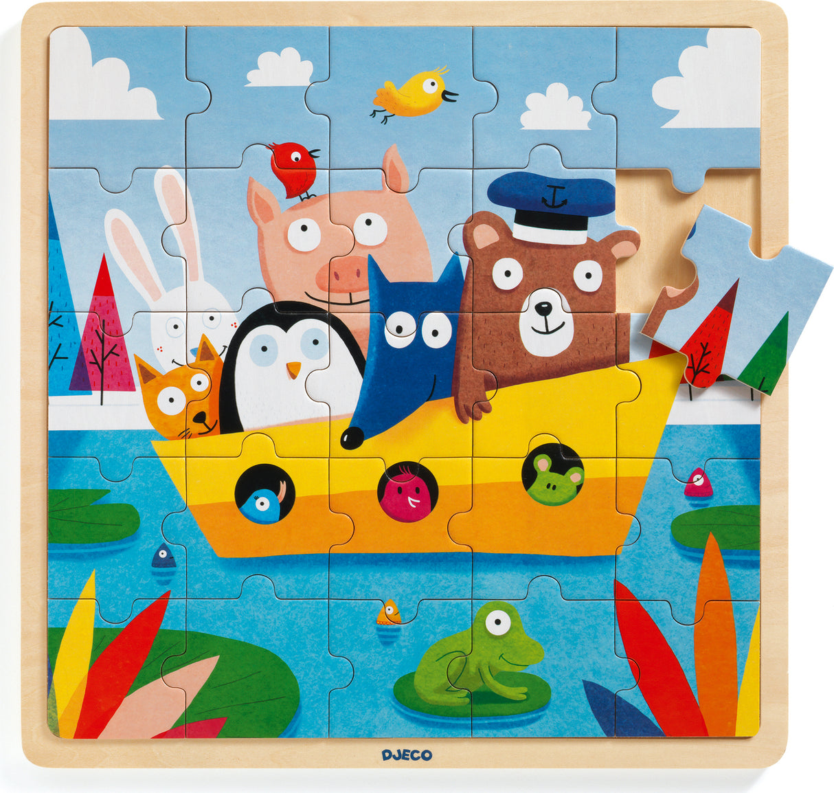 Djeco Puzzlo Boat Wooden Jigsaw Puzzle