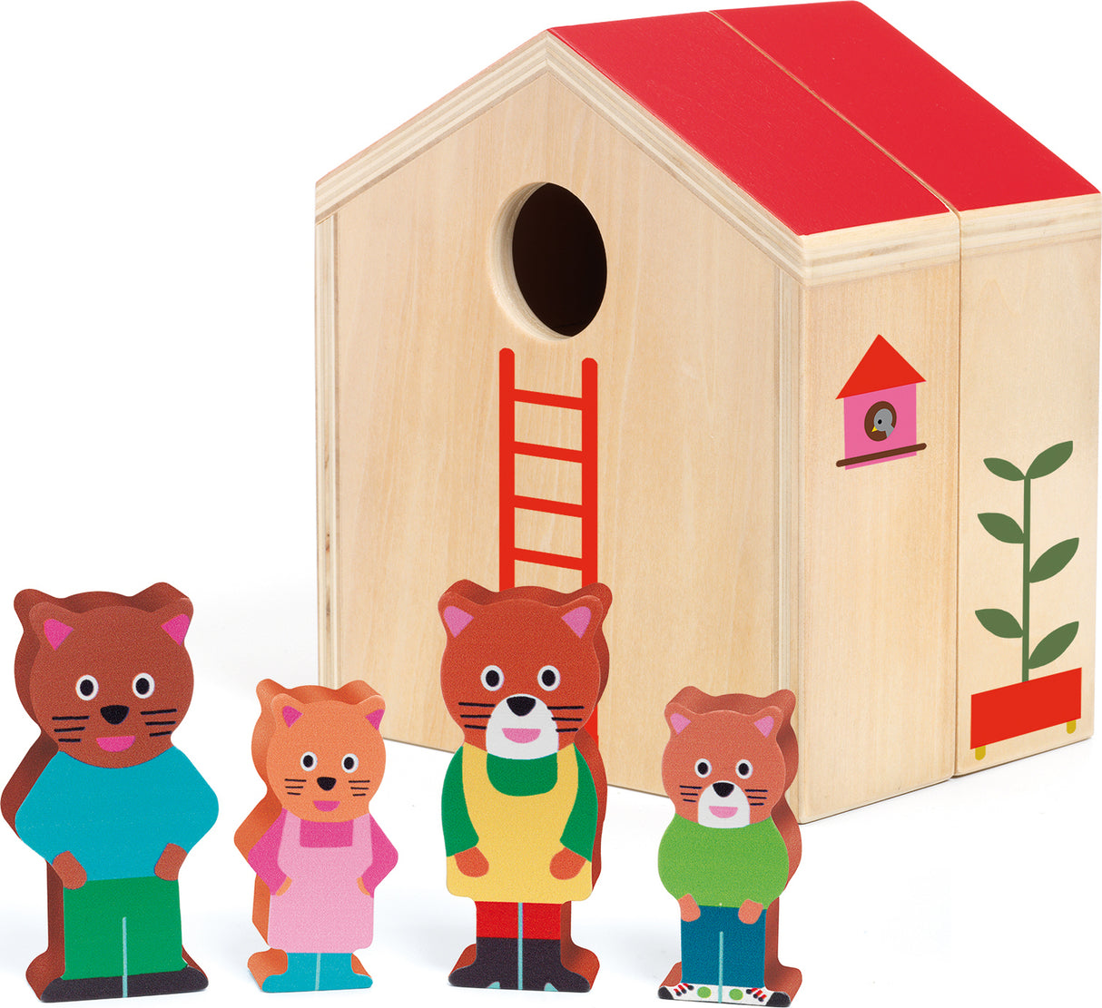 Djeco Minihouse Wooden Dollhouse Set