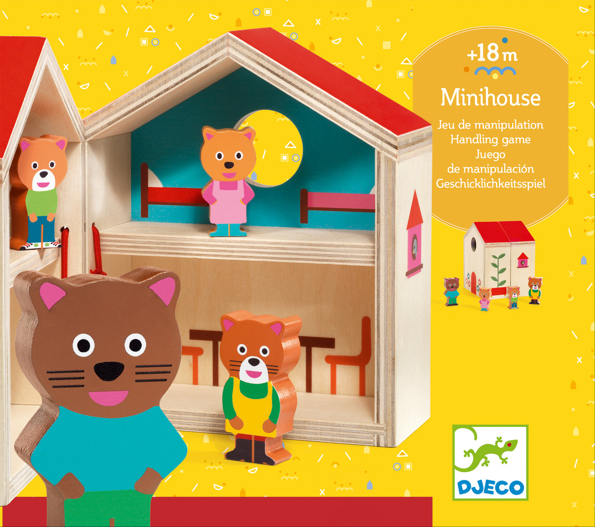 Djeco Minihouse Wooden Dollhouse Set