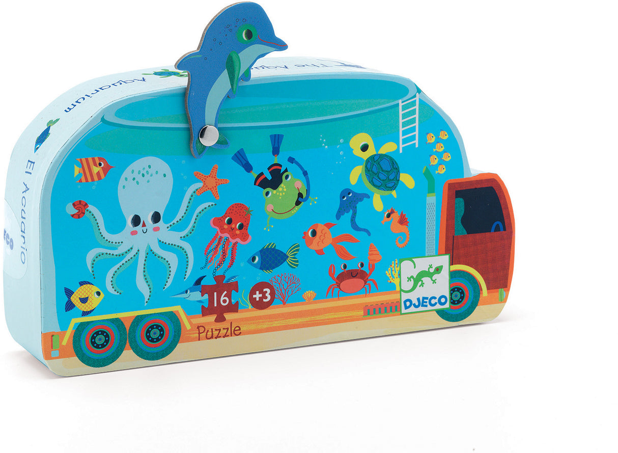 Mini Silhouette Puzzles - The Aquarium - 16pcs
