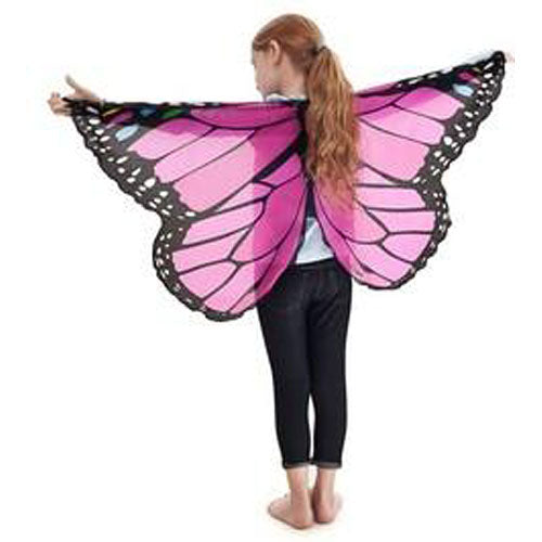 Dreamy Dress-Ups Monarch wings with glitter pink