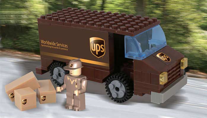 UPS 111 Piece Package Car Construction Toy