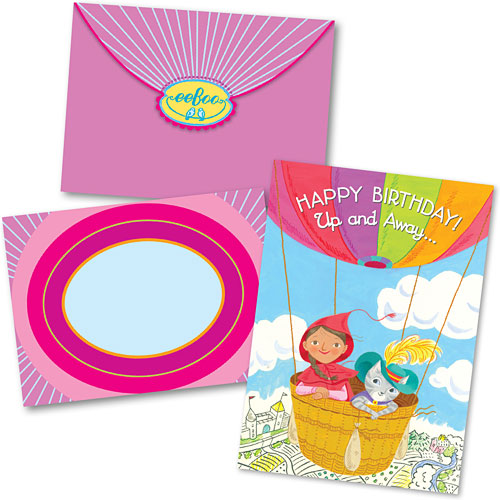 Little Red & Cat In Balloon Birthday