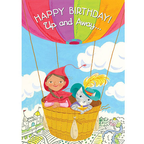 Little Red & Cat In Balloon Birthday