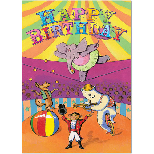 Hawkes Circus Birthday Card