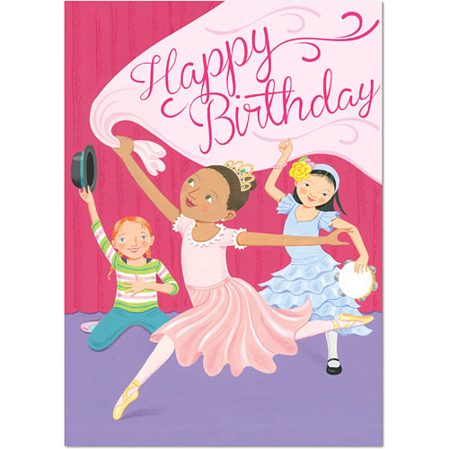 Dancing Girls Birthday Card