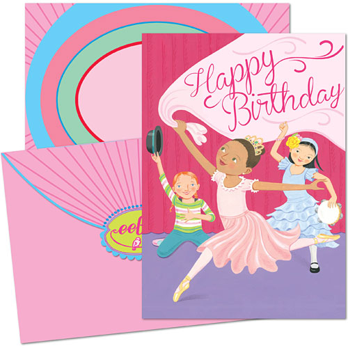 Dancing Girls Birthday Card
