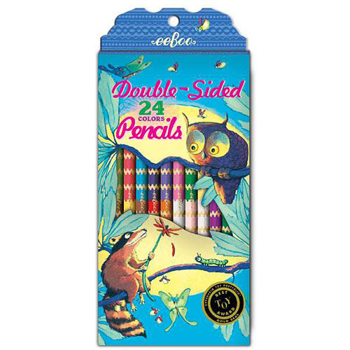 Raccoon and Owl 12 Double Sided Pencils