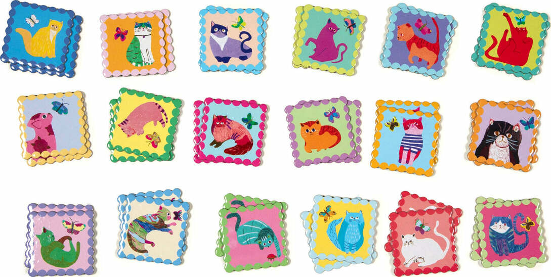 Cats Little Square Memory Game