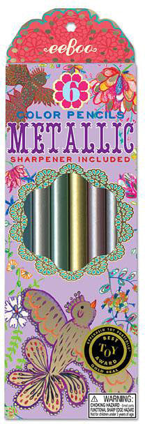 Gold Birds Metallic Pencils