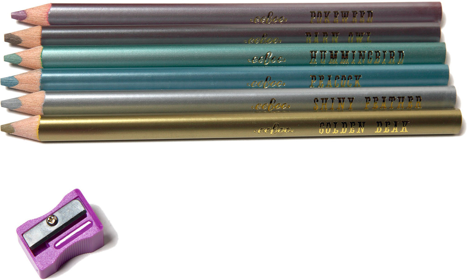 Gold Birds Metallic Pencils