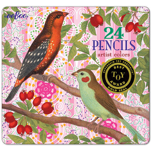 Birds with Berries 24 Color Pencils