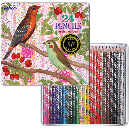 Birds with Berries 24 Color Pencils