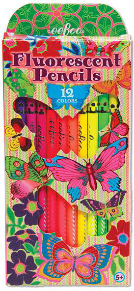 Butterfly 12 Color Fluorescent Pencil