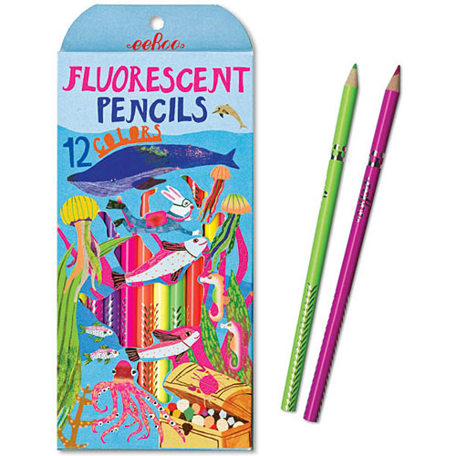 In the Sea 12 Fluorescent Pencils