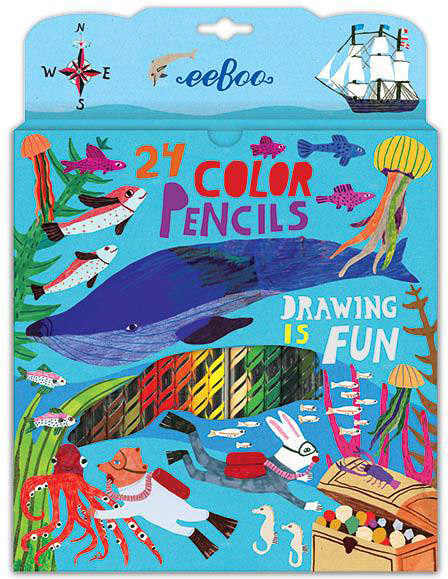 In the Sea 24 Color Pencils in Paper