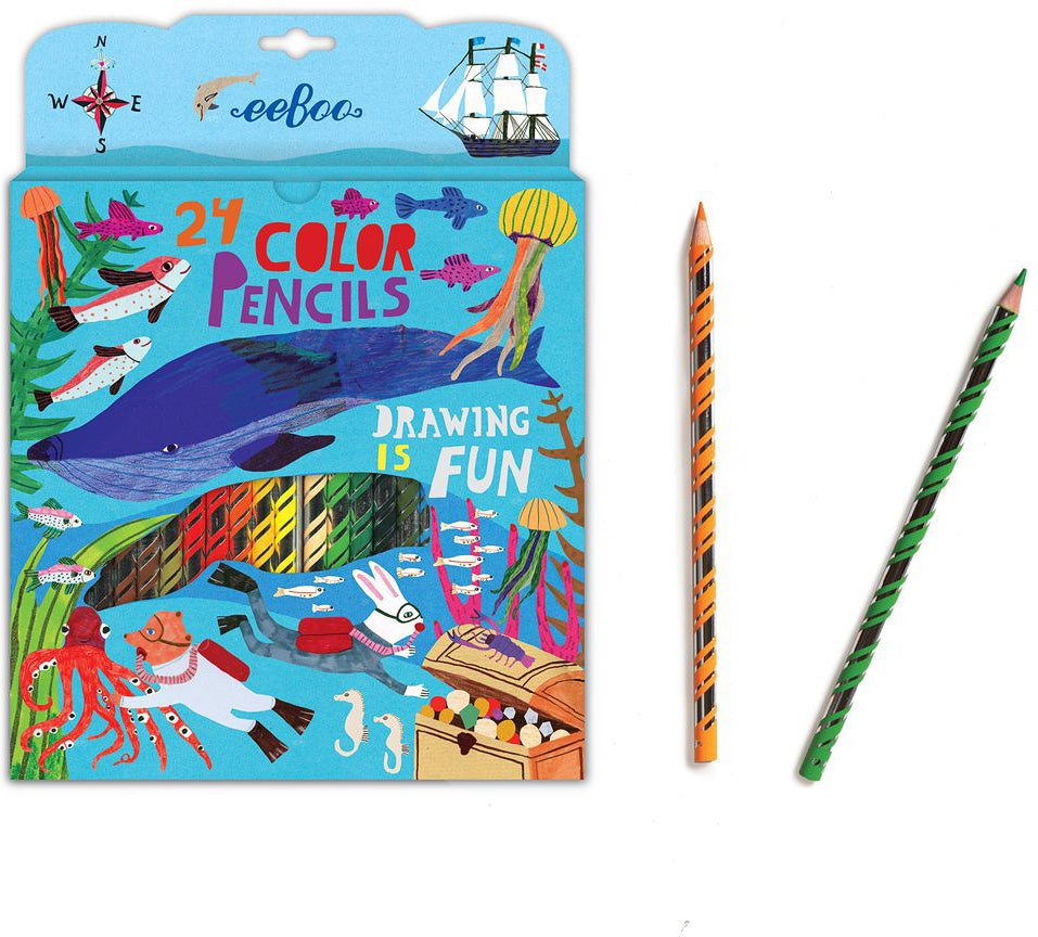 In the Sea 24 Color Pencils in Paper