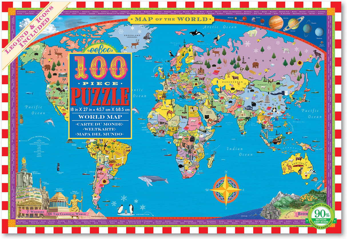 World Map 100 pc Puzzle E