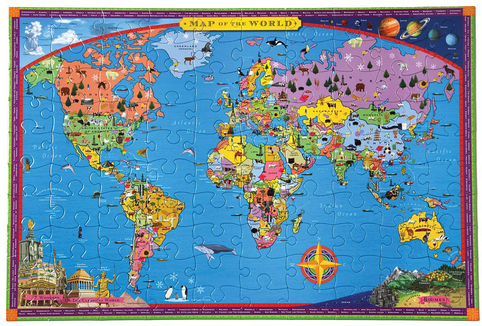 World Map 100 pc Puzzle E
