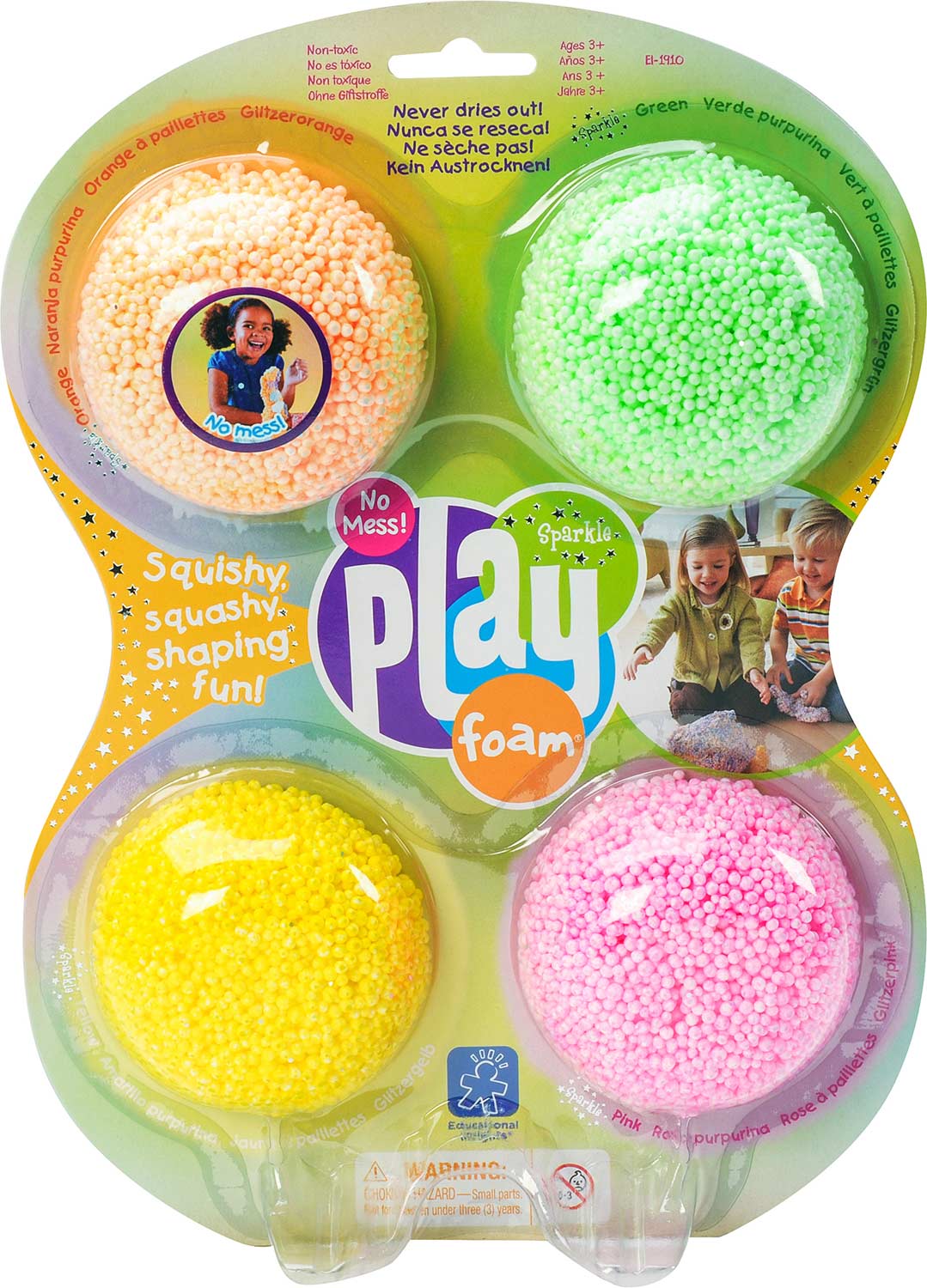 4 Pack Sparkle Play Foam