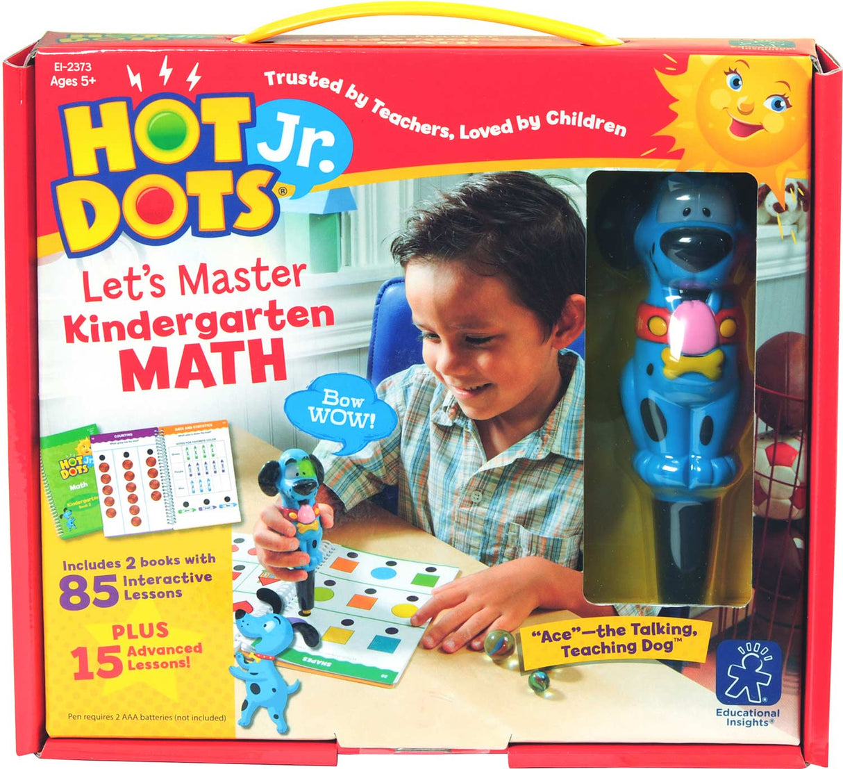 Hot Dots® Jr Let's Master Kindergarten Math Set with Ace—The Talking Teaching Dog® Pen