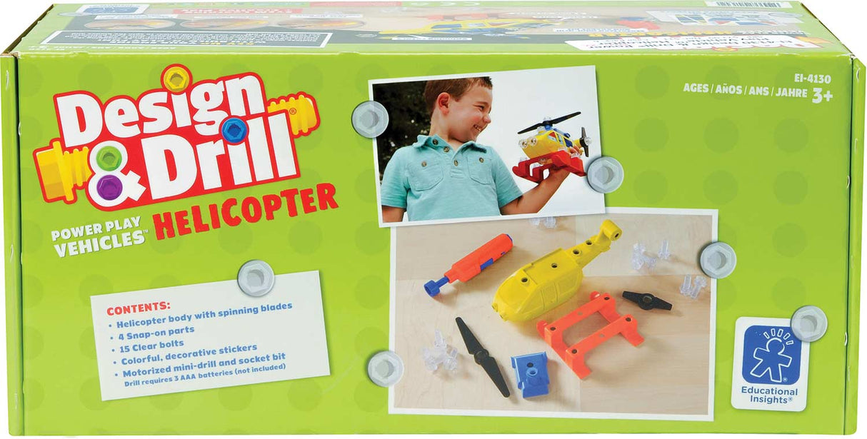 Design & Drill Power Play Vehicles Helicopter