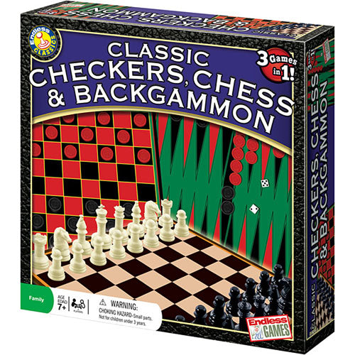 Checkers, Chess Backgammon
