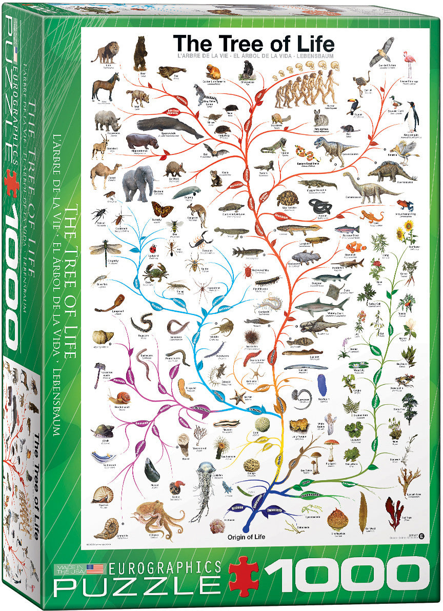 The Evolutionary Tree of Life 1000-Piece Puzzle