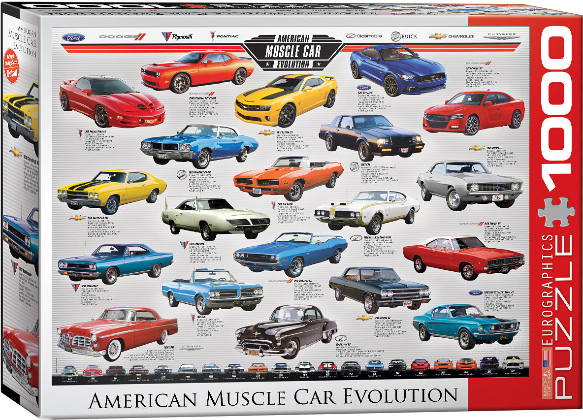 American Muscle Car Evolution 1000-piece Puzzle
