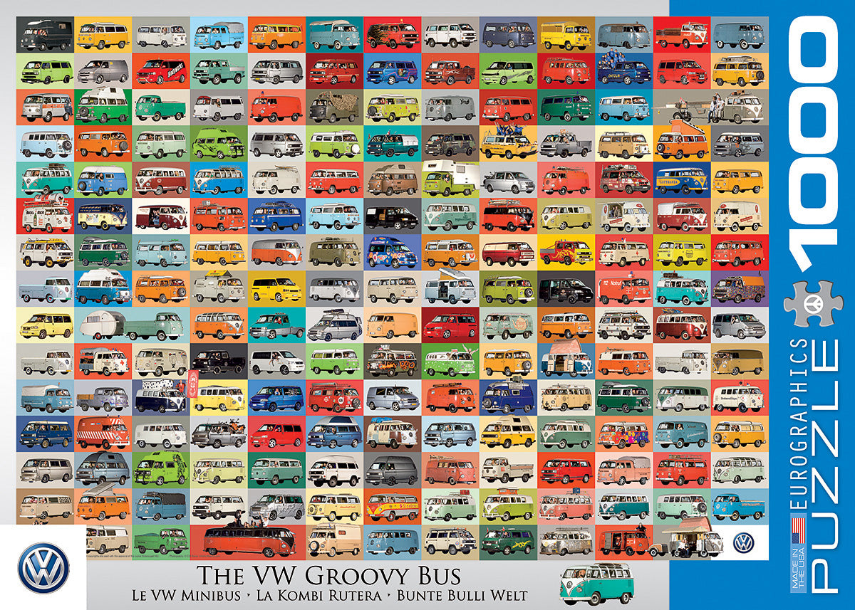 Volkswagen Groovy Bus 1000-Piece Puzzle